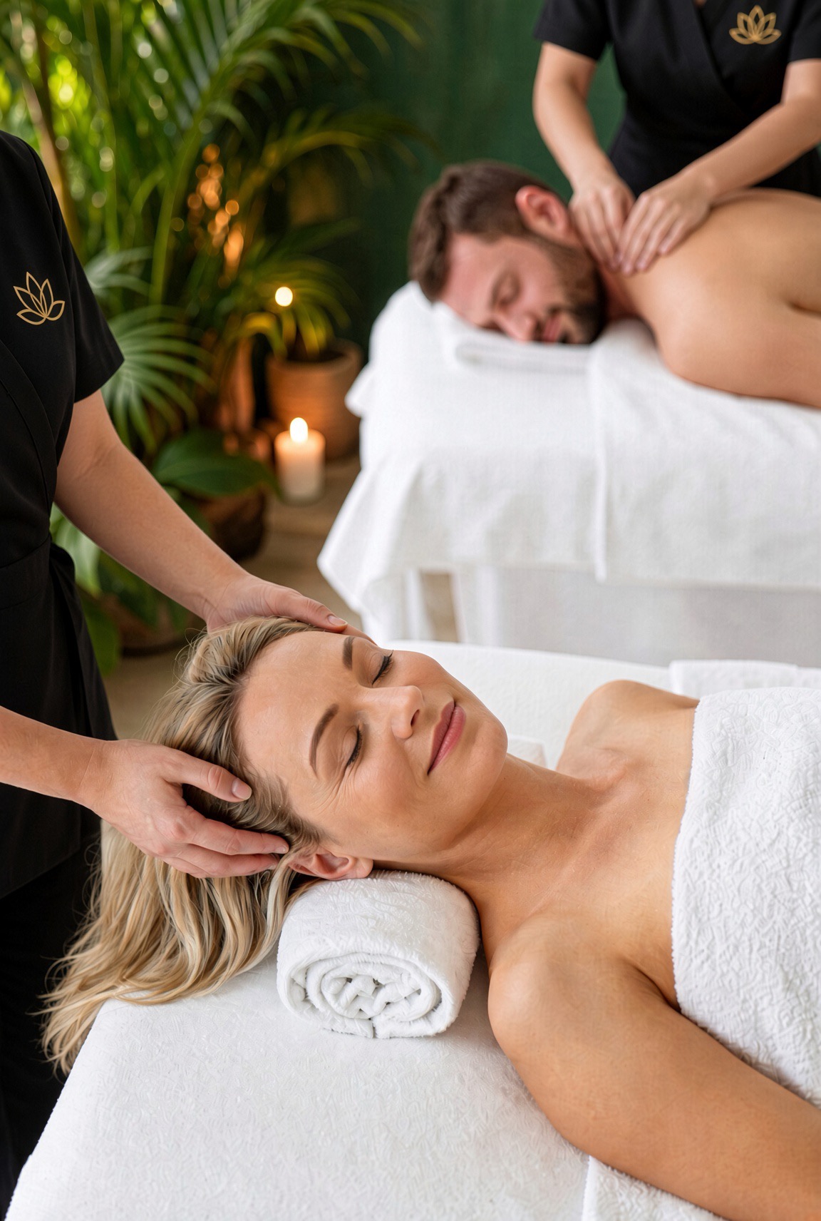 Couples massage for a quiet evening in Dublin, Ohio