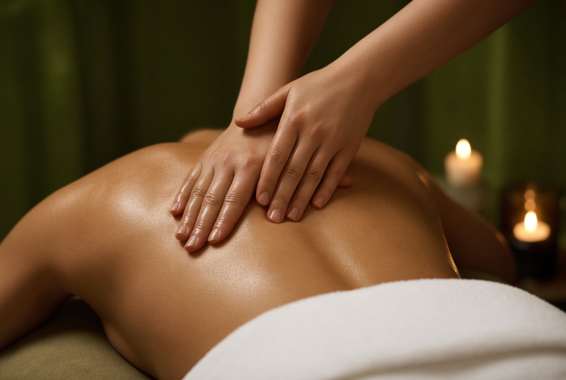 Aromatherapy massage oils at Palm Haven Spa